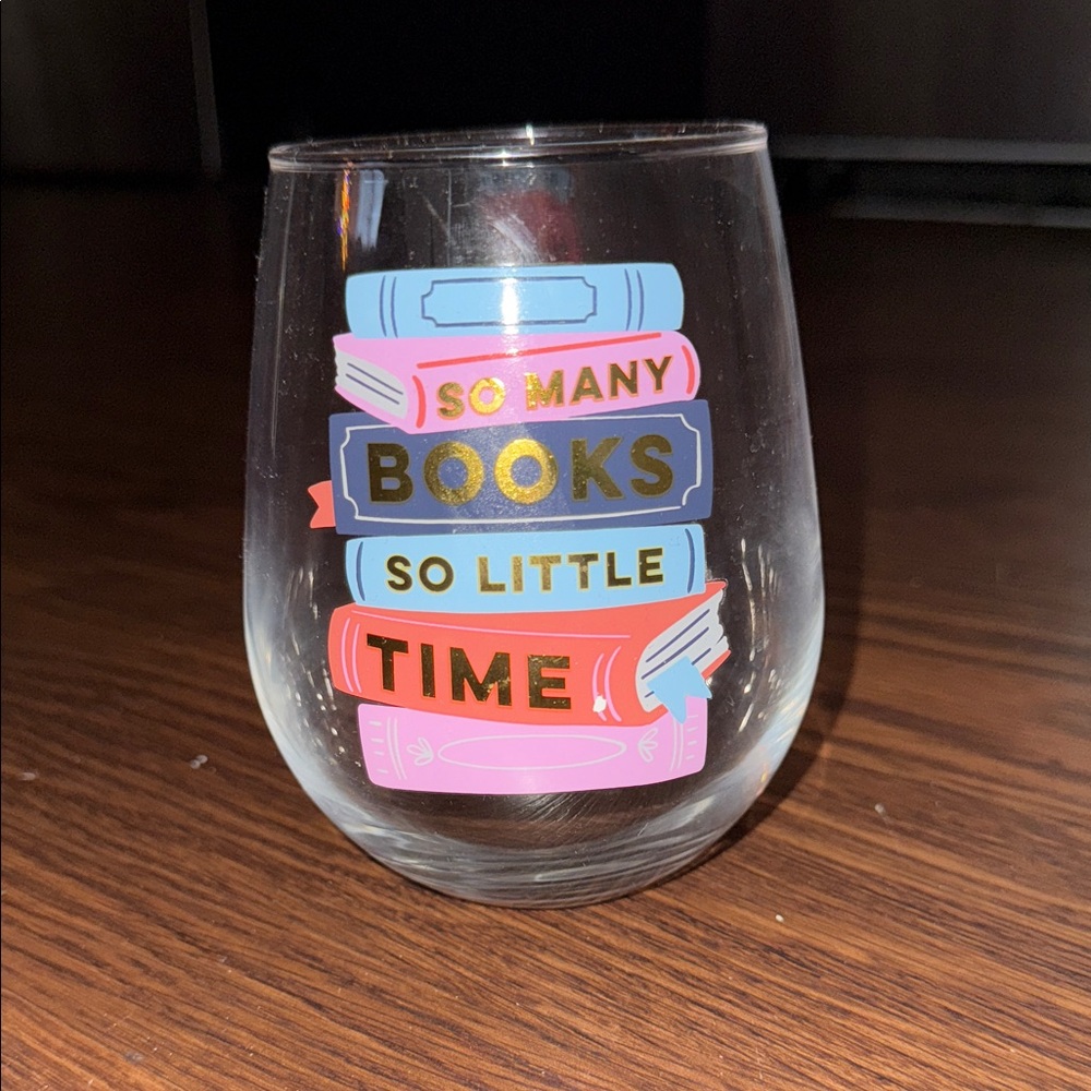 Colorful Book-Themed Glass